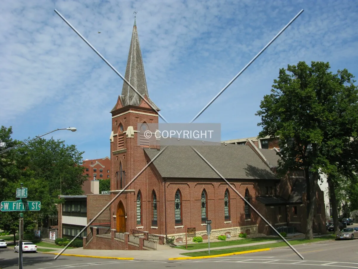 View to the north from the courthouse lawn