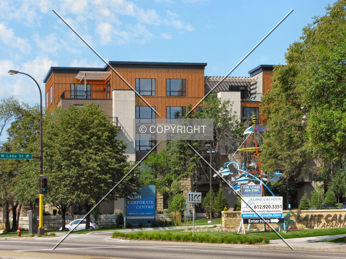 View to the west across West Lake Street