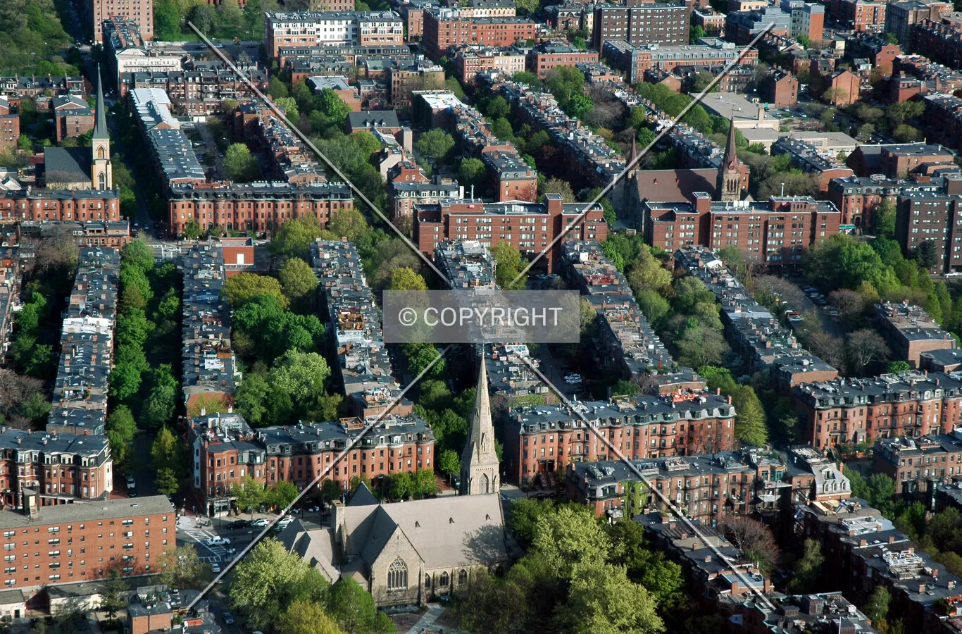 Looking southwest from the Prudential Center