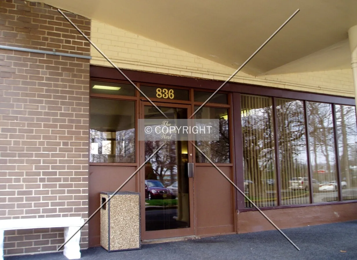 The entrance on the east side