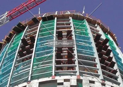 Close view of the steel dome on the top