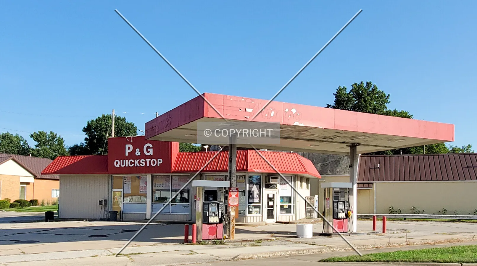 Northwest view; August 15, 2020