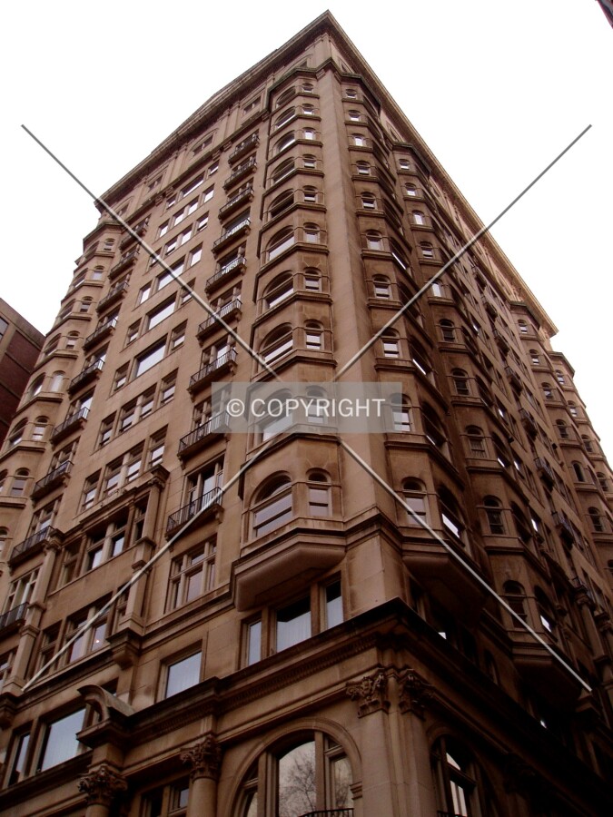 Looking up from the northwest