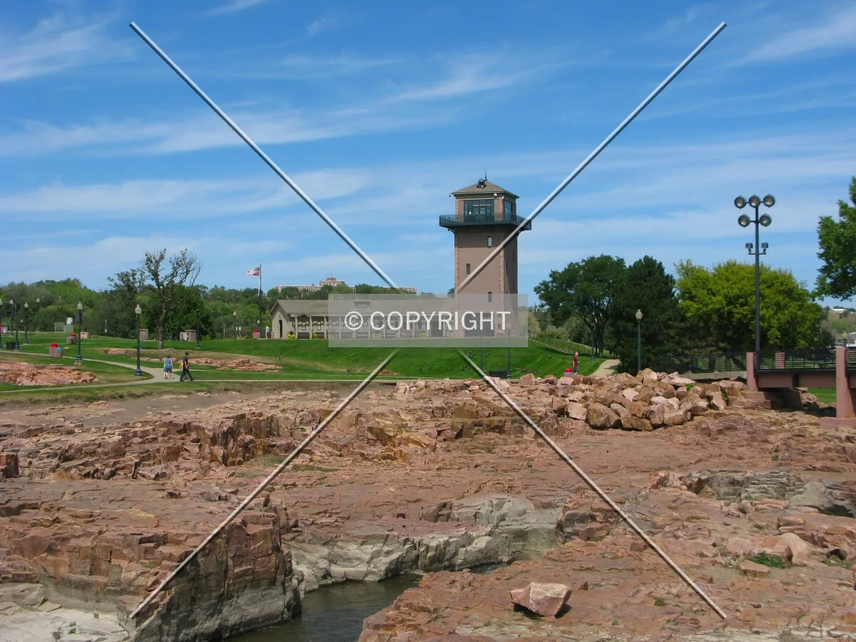 View to the north across Falls Park