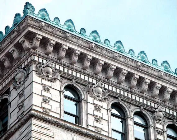 Cornice detail from the northwest