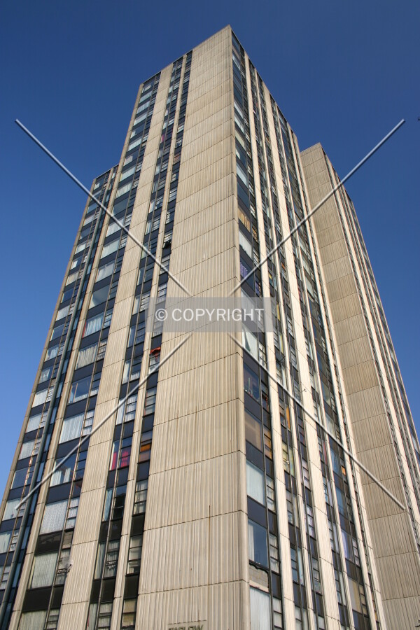Looking up from the junction of Winchester Road and Adelaide Road prior to re-cladding