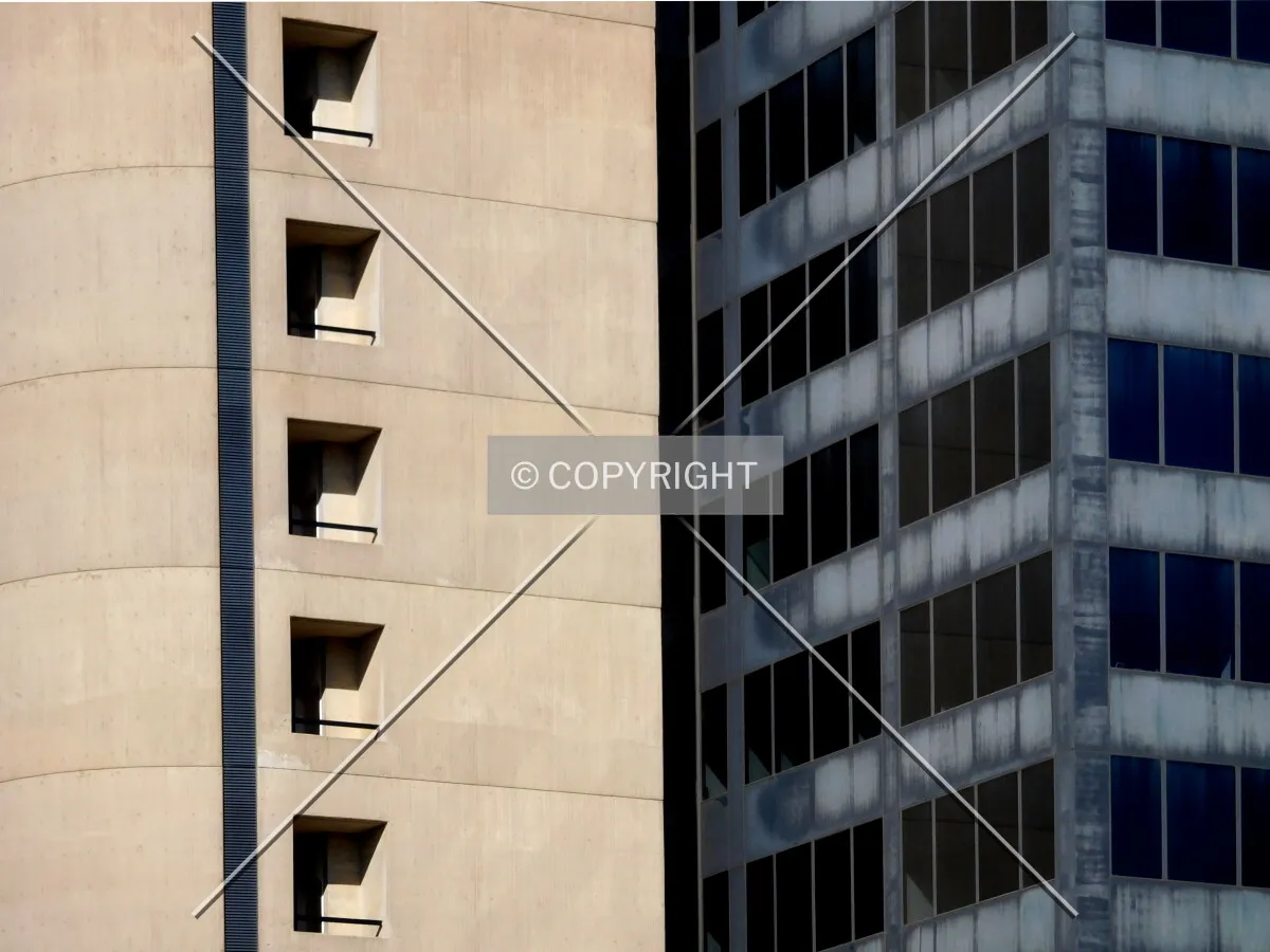 Contrasting facades