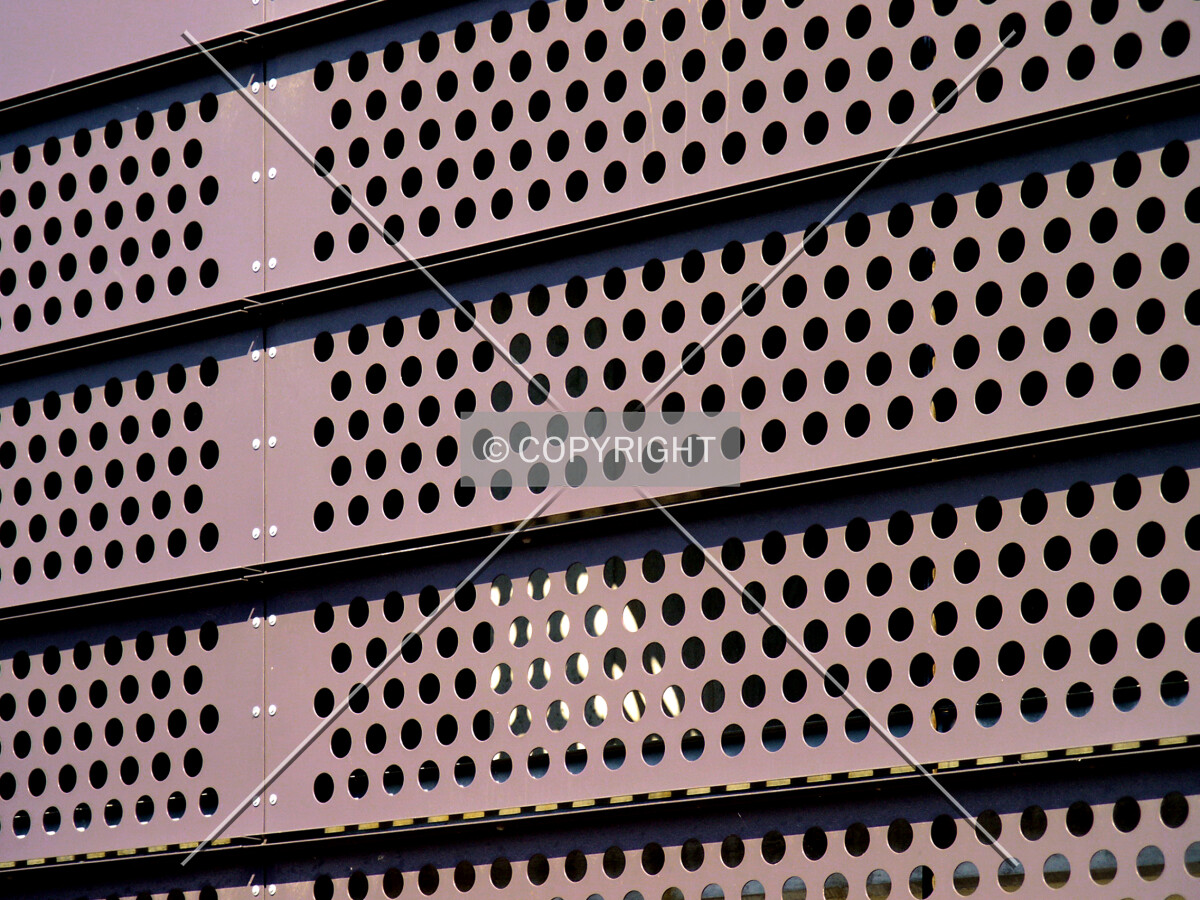 Detail of the facade at the parking levels