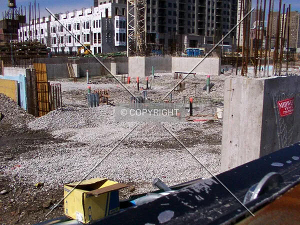 Close view of the foundations