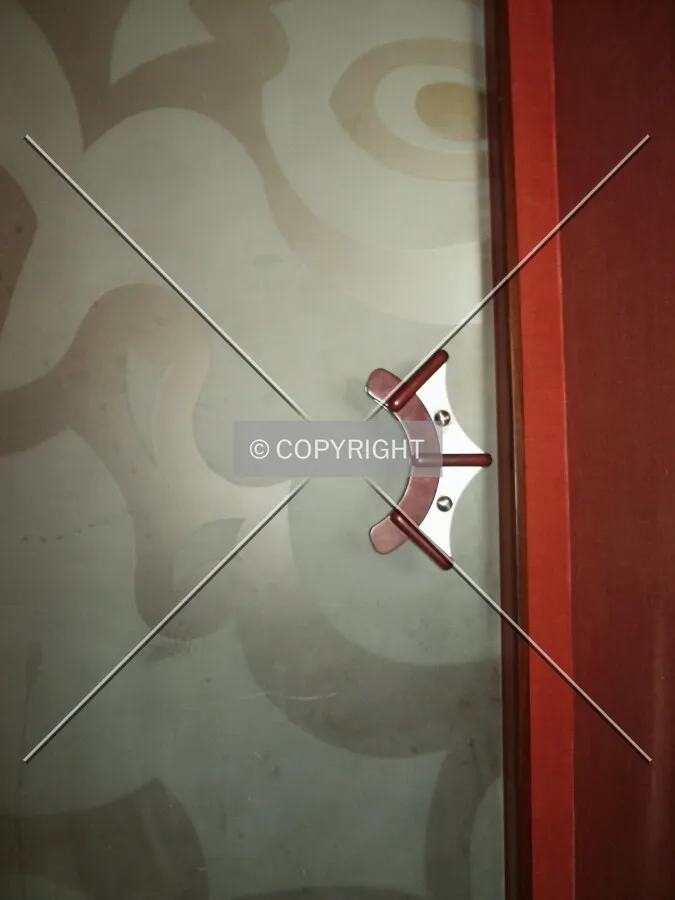 Door to a banquet room in the 66th floor restaurant