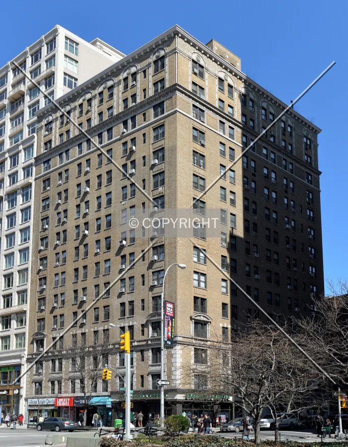 View from the southwest at Broadway and 75th Street