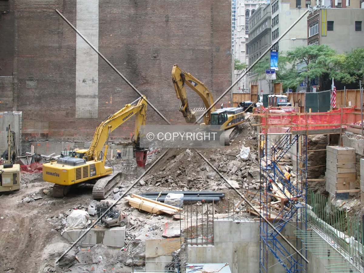 View of the excavation from Madison Avenue