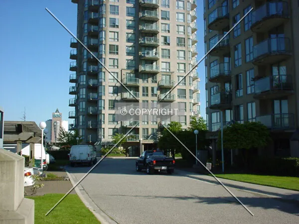 Between the towers; as seen from site entrance
