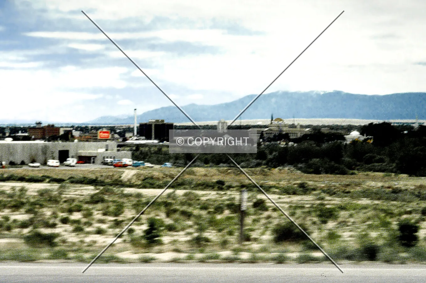 View west toward downtown from I-25