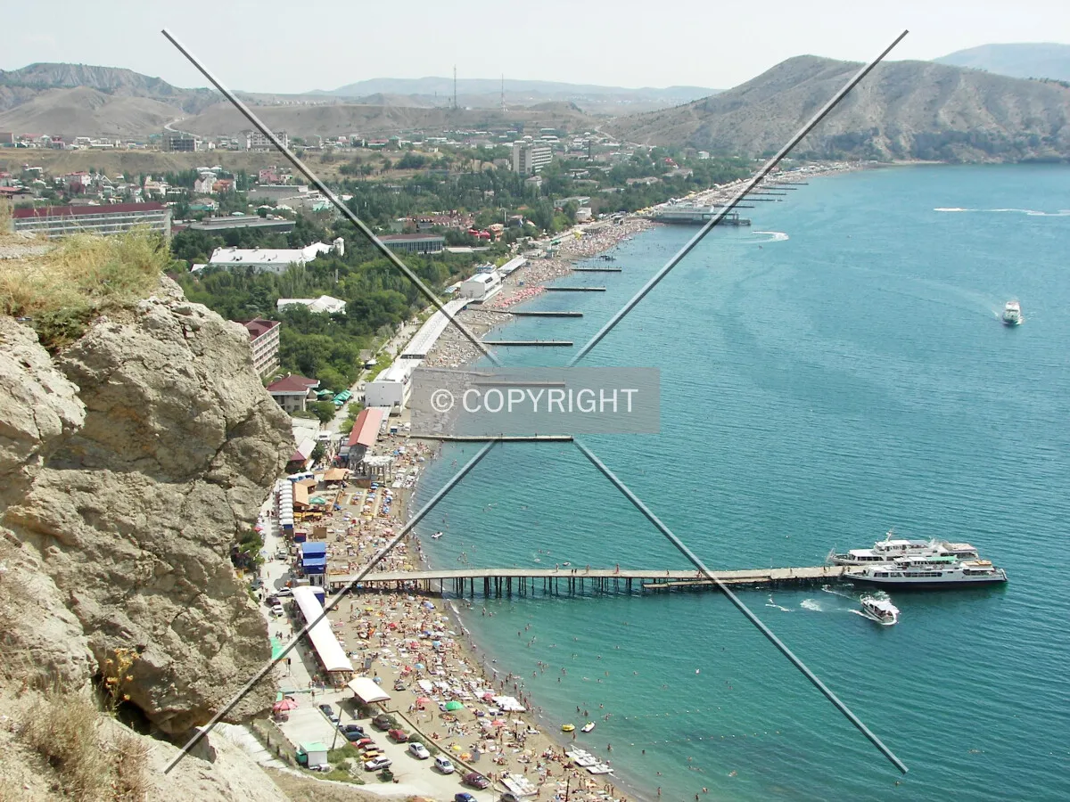 Looking along the coastal line
