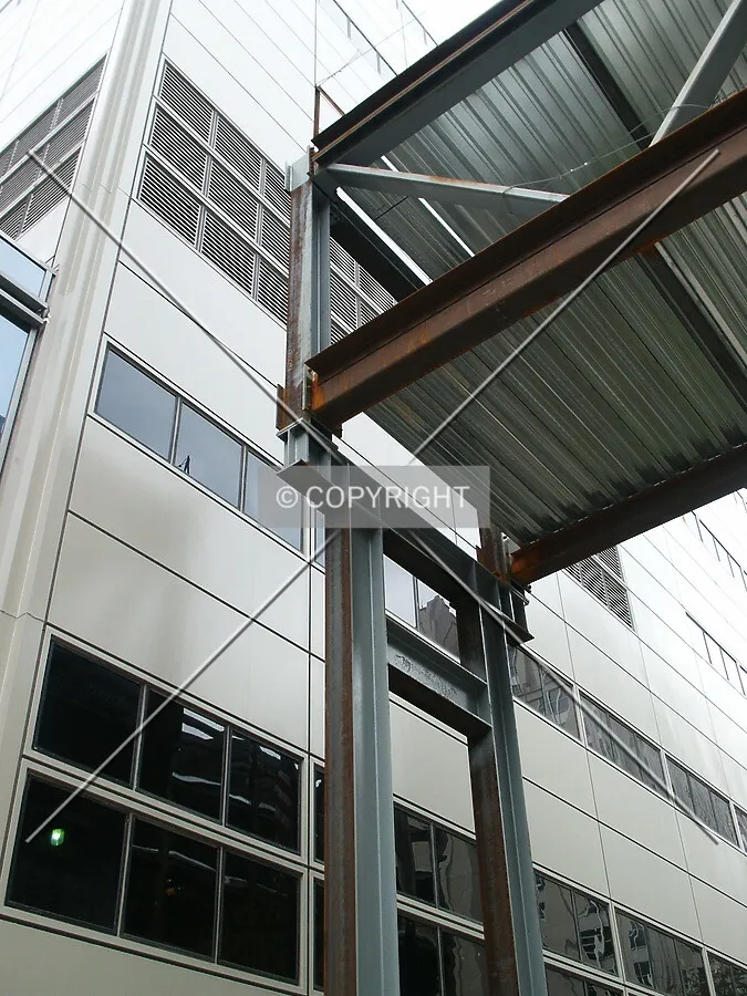 Walkway reaching to connect to Olson Pavilion