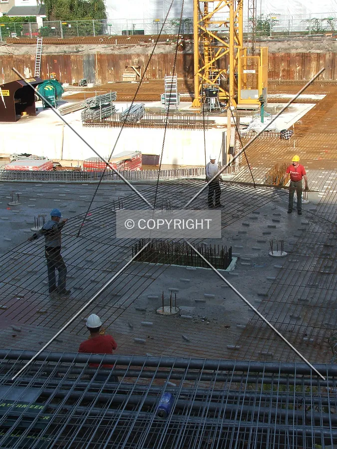 Putting the rebar into place