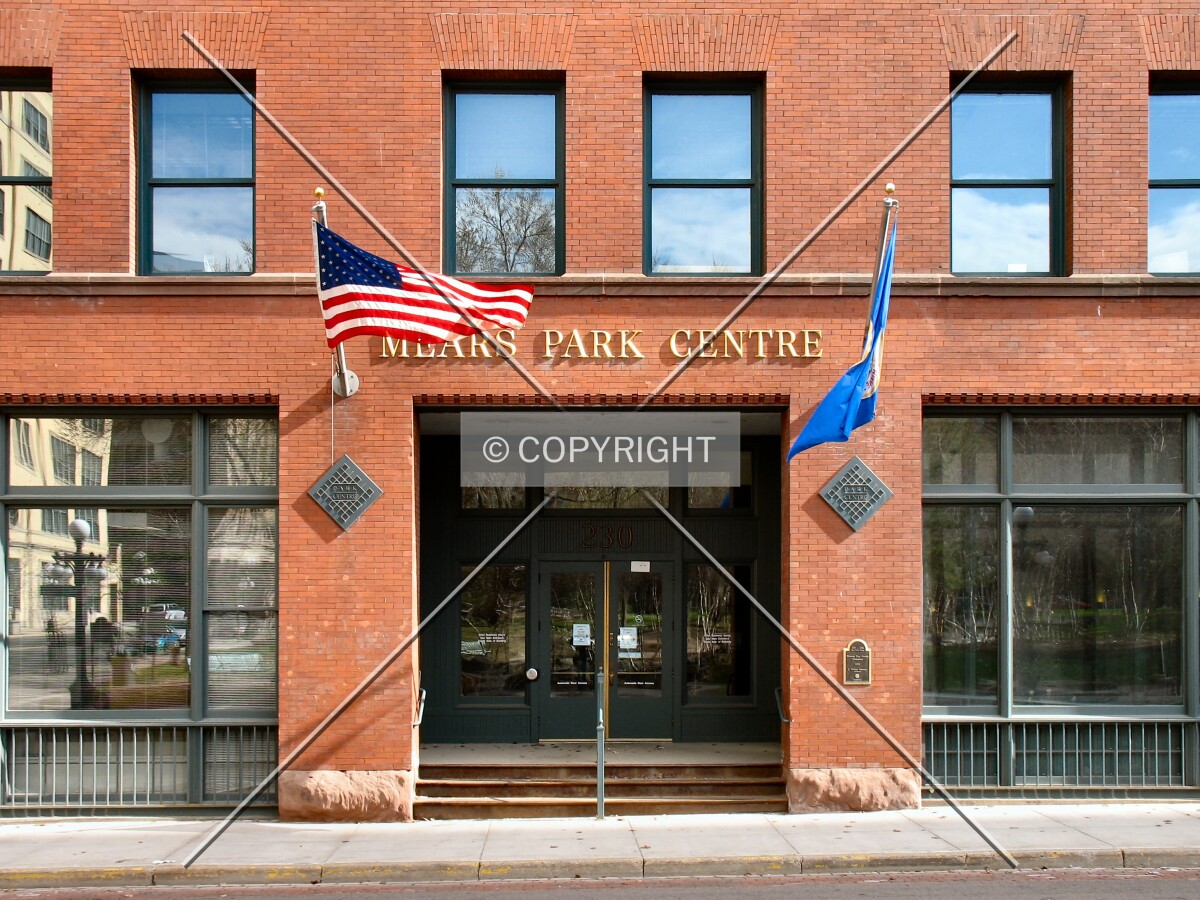 Main entrance from across East 5th Street