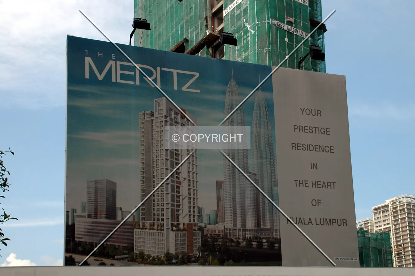 A sign showing a rendering