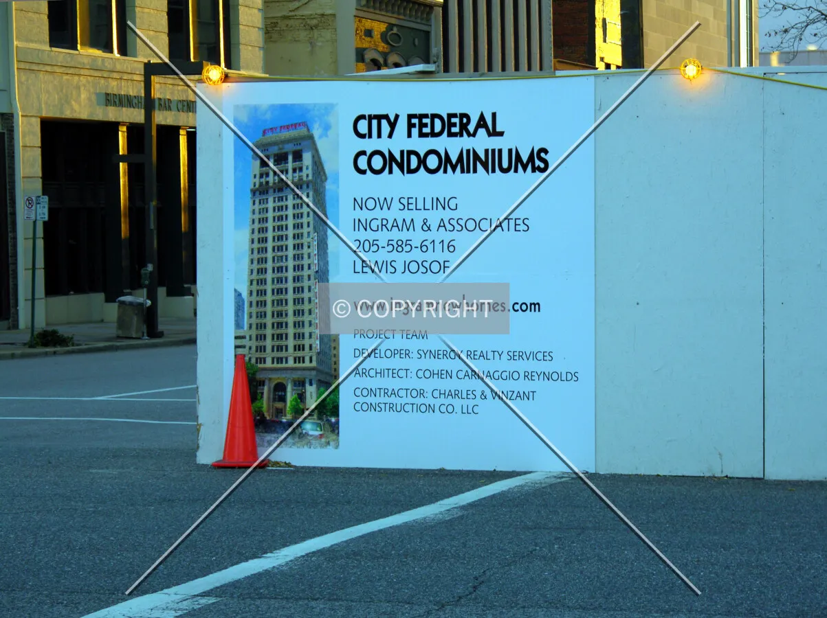 Project board along Richard Arrington, Jr. Boulevard North
