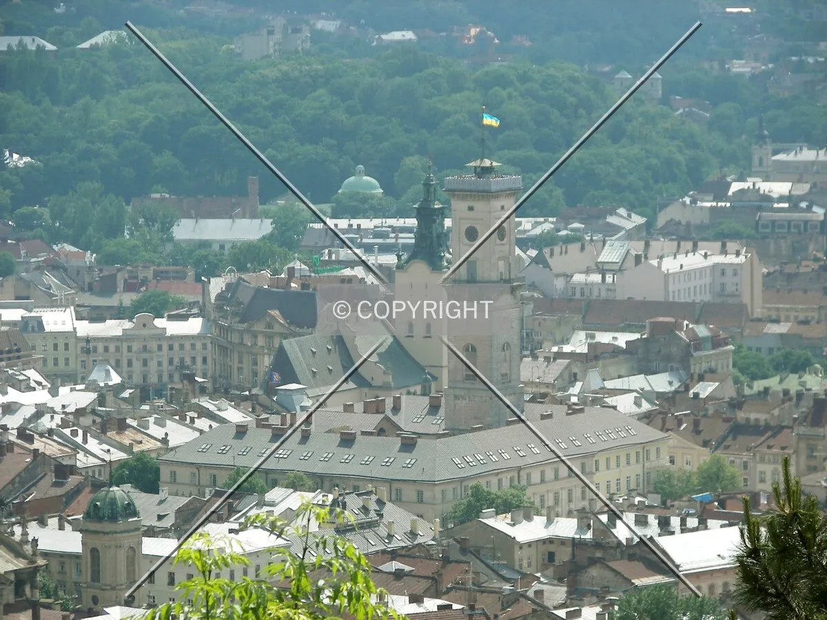 Looking from the top of Vysokyi Zamok