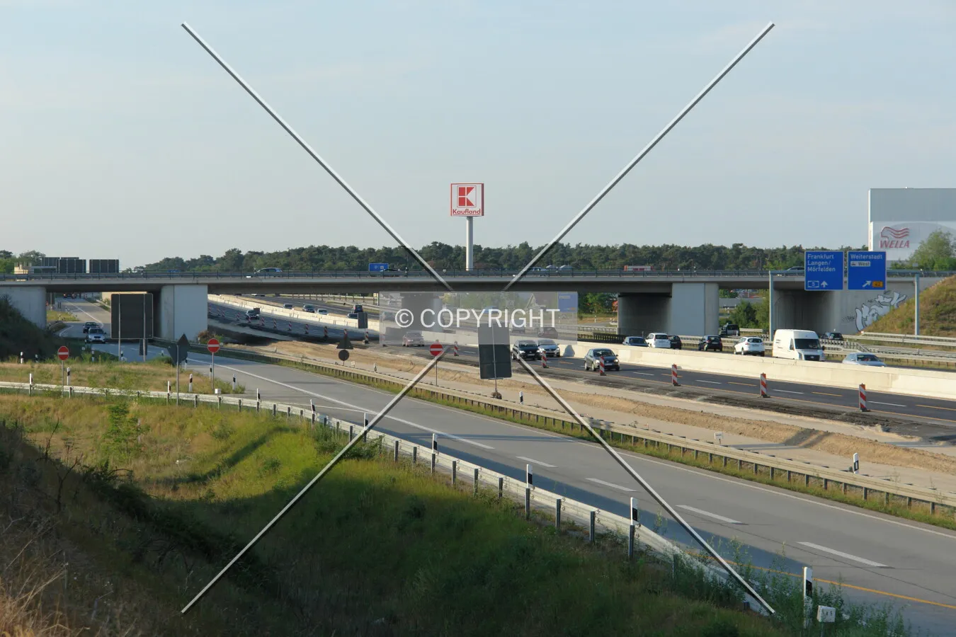 Bridge over the A5 highway