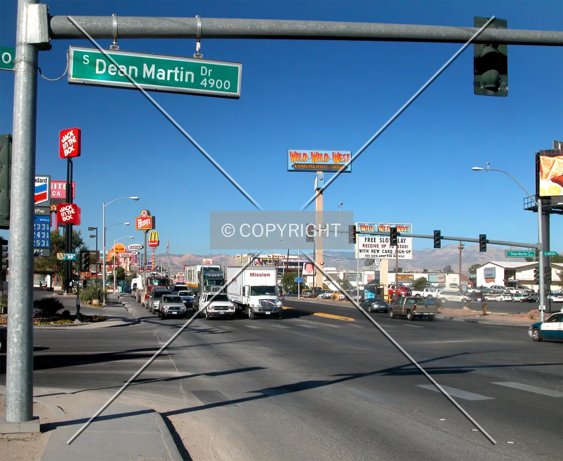 Looking west from Dean Martin Boulevard