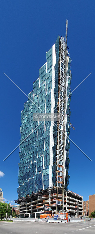 Southwest view during construction; April 26, 2020