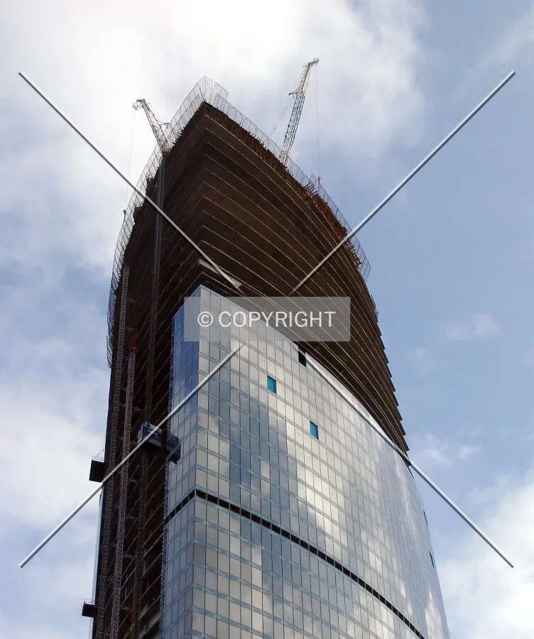 Looking up from the north