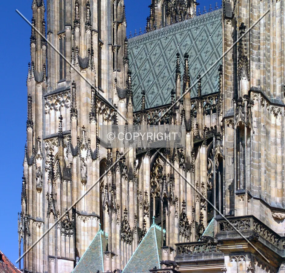 Detailed view of exterior decorations