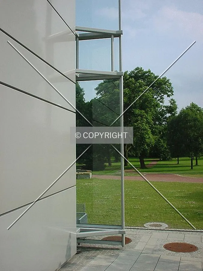 Part of the facade at front corner