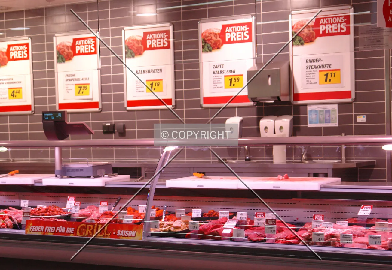 Inside a butcher shop