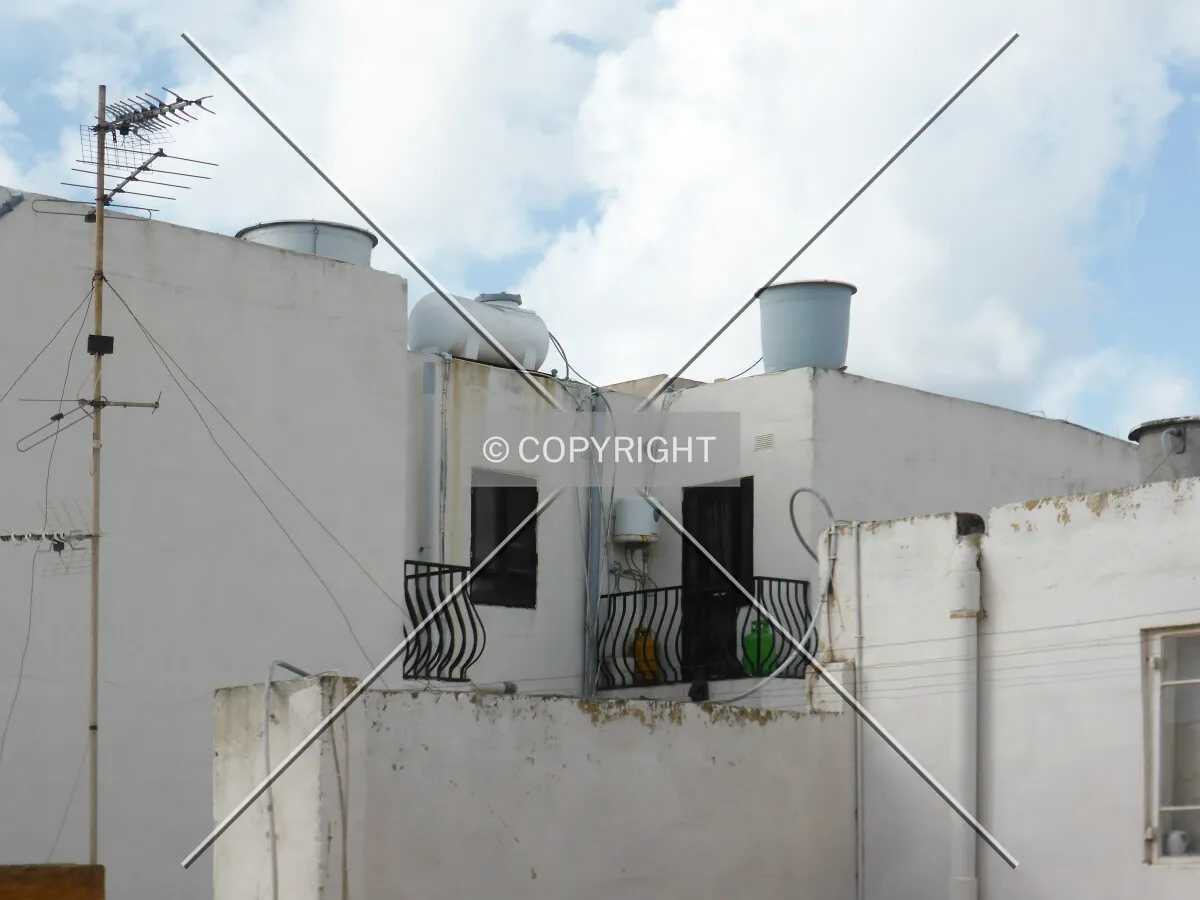 Typical maltesian architecture in Il-Gudja, Malta - where average people live