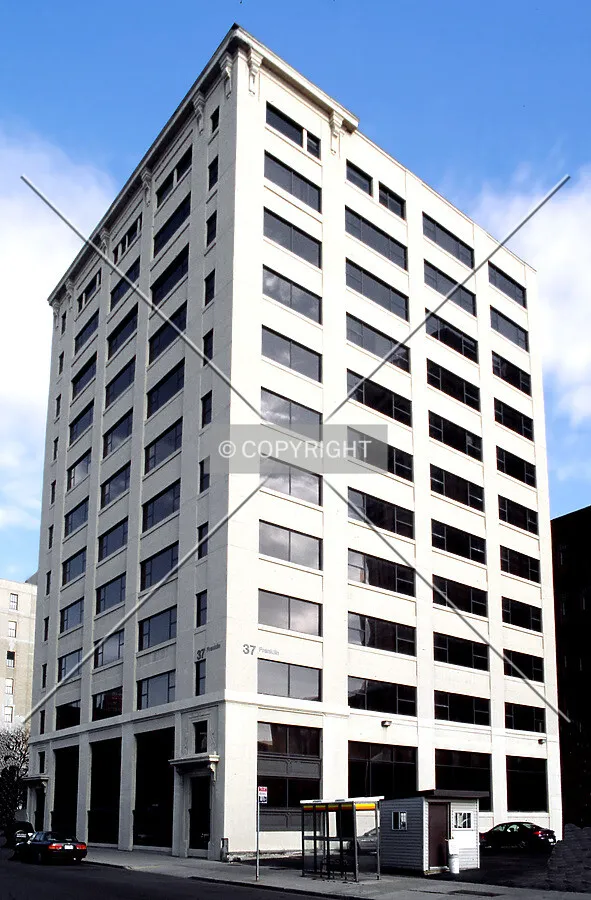 View from the southwest across Franklin Street