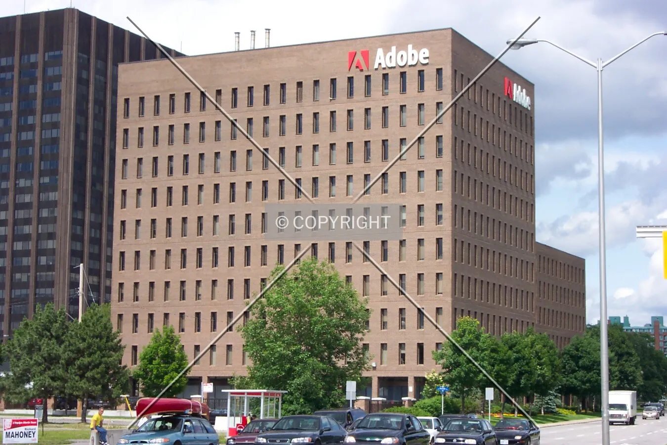 View of the west facade, as seen from Carling Avenue and Prince of Wales Drive
