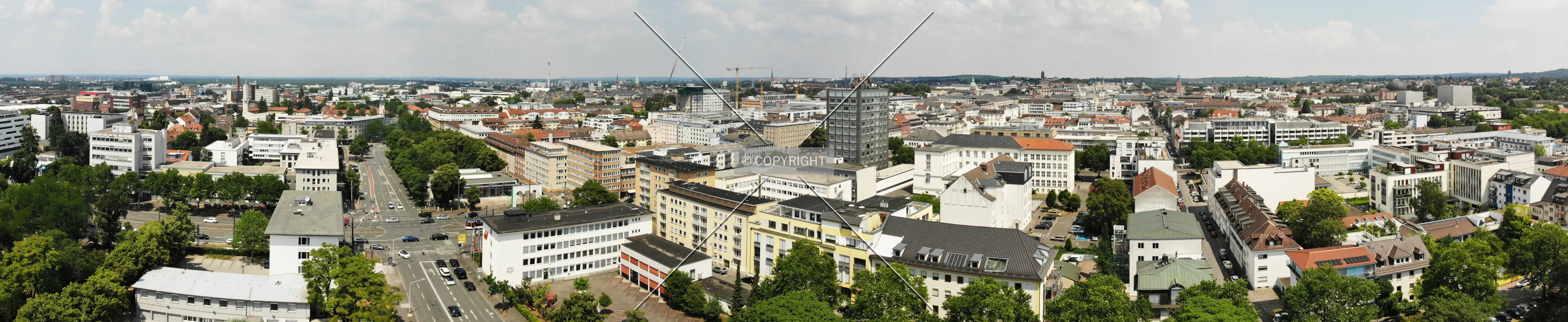 View over Darmstadt - Panorama