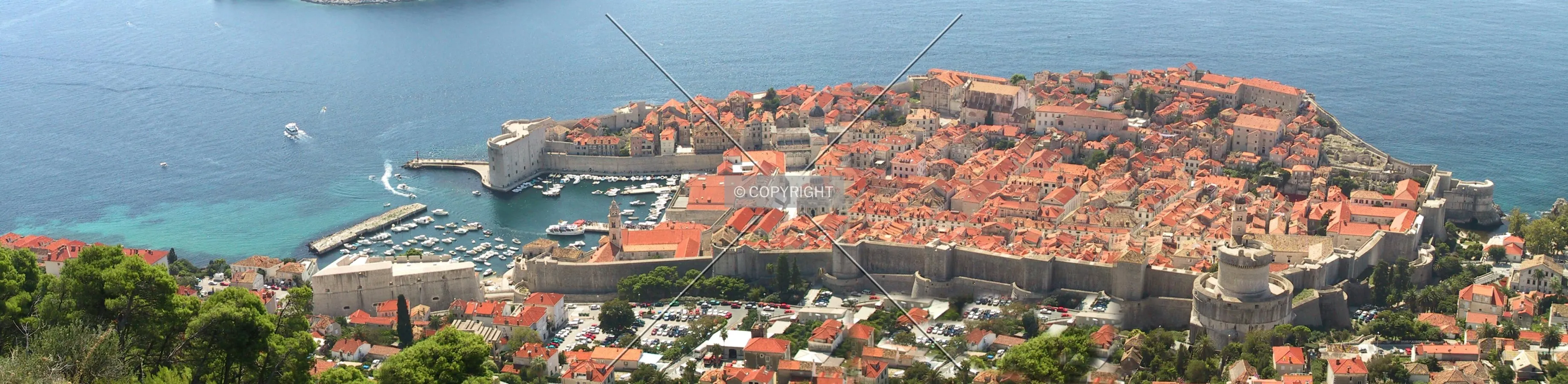 Looking down at the Old Town centre from a hillside