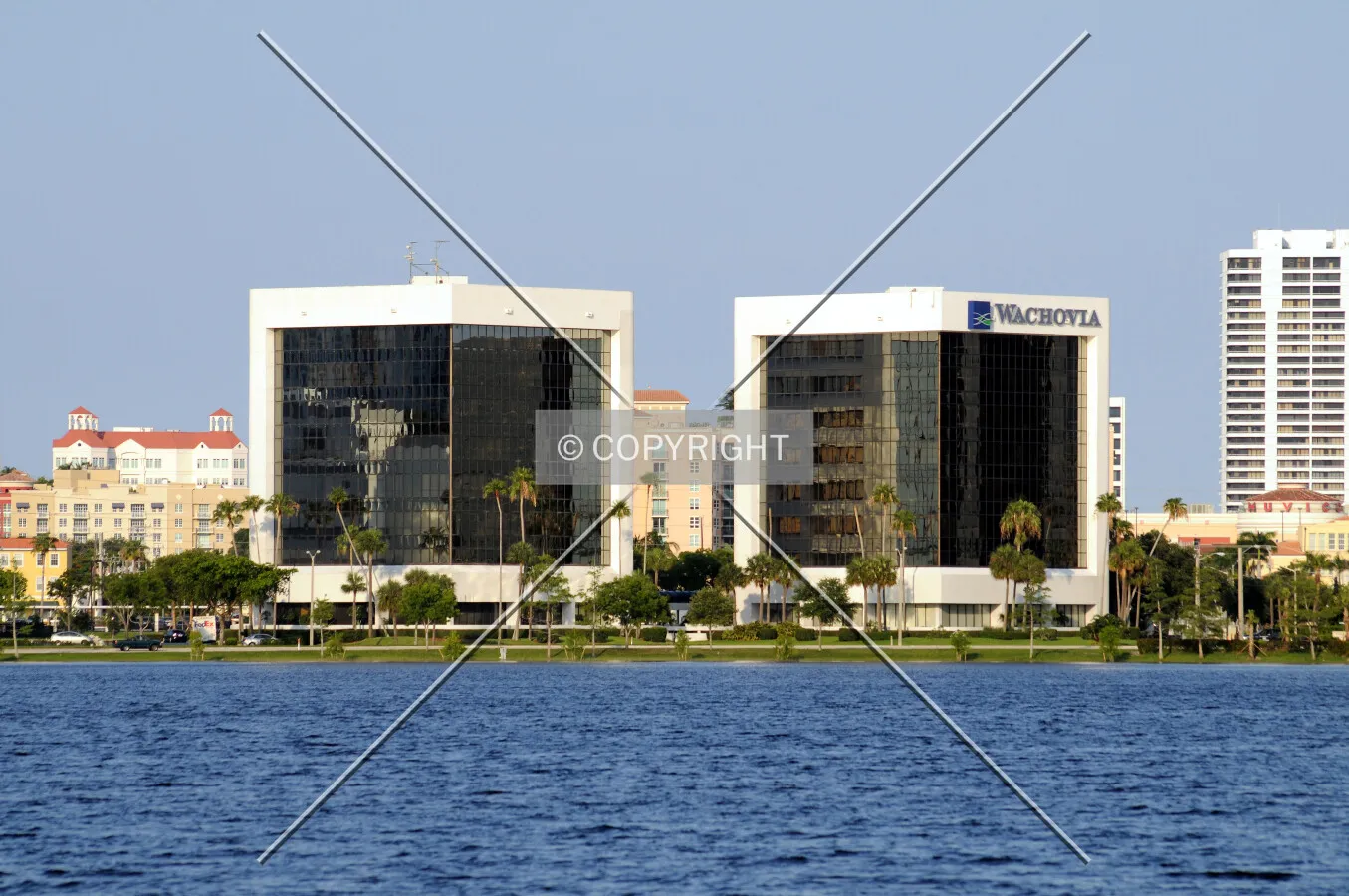 View from the west across Clear Lake