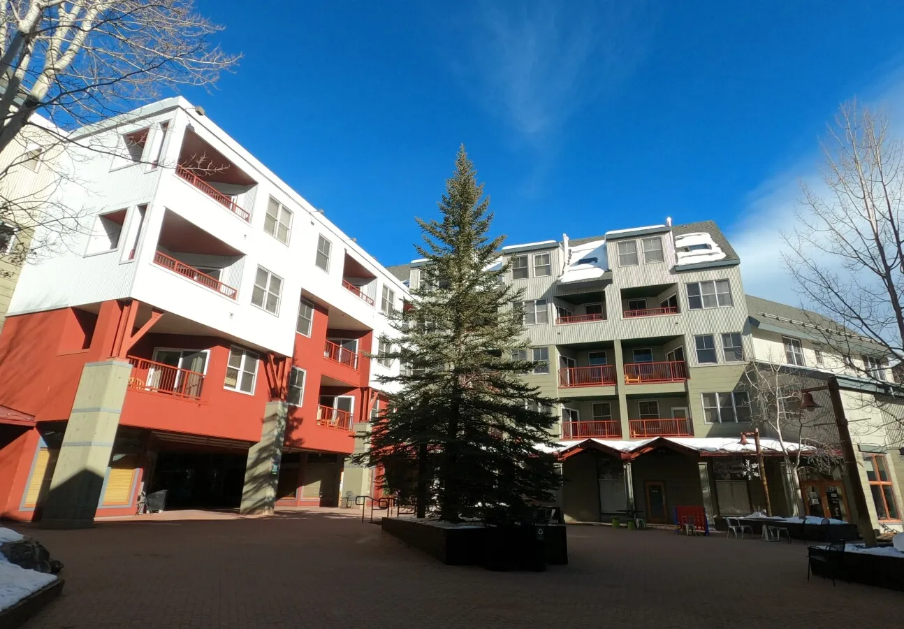 In the courtyard looking northeast