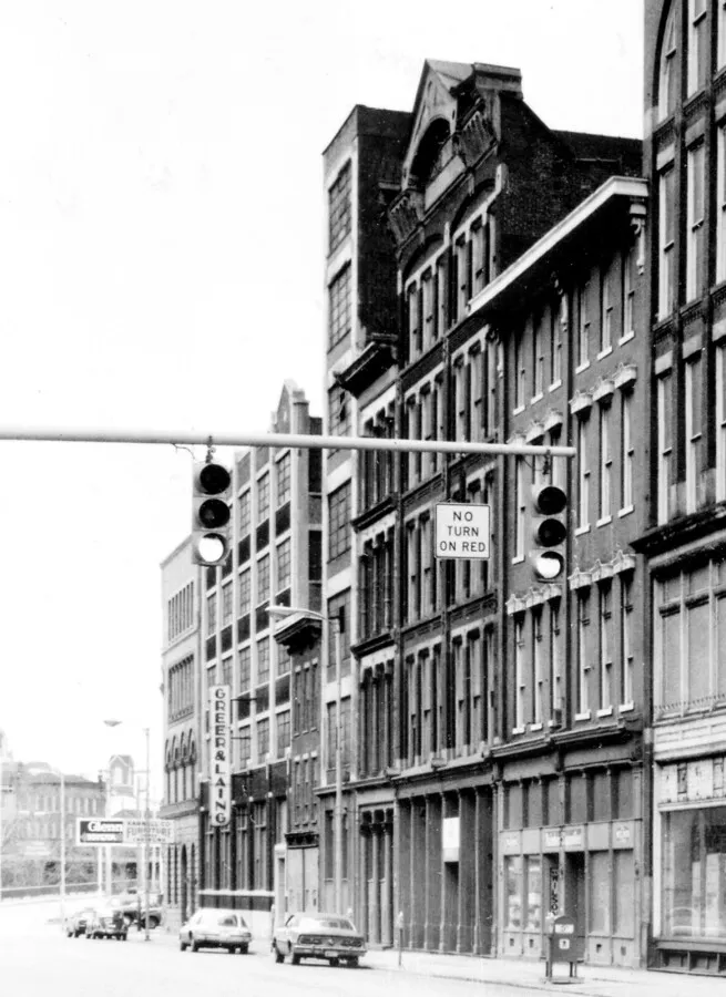 View from the north along Main Street