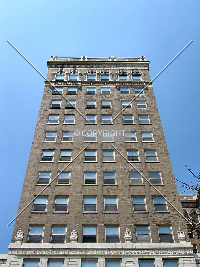 Looking up the western wing, from Superior Street