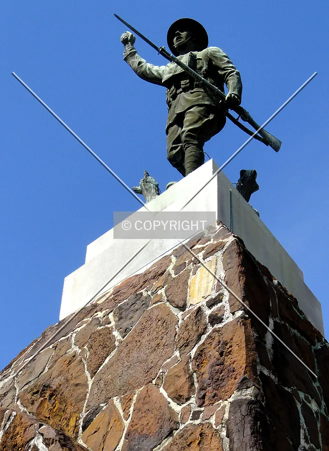 Doughboy detail from the south
