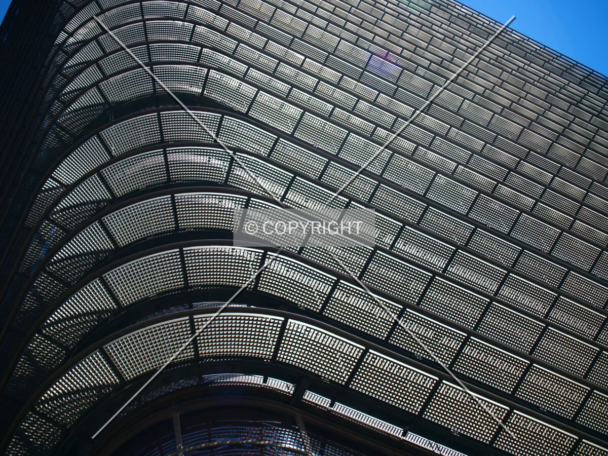 Looking up from the southwestern corner