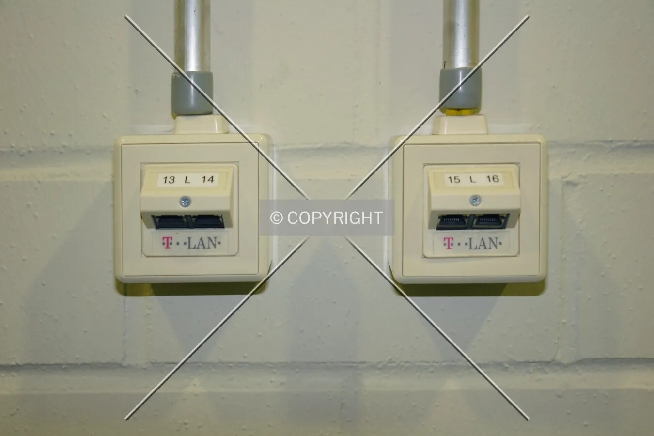 Two sockets for structured cabling