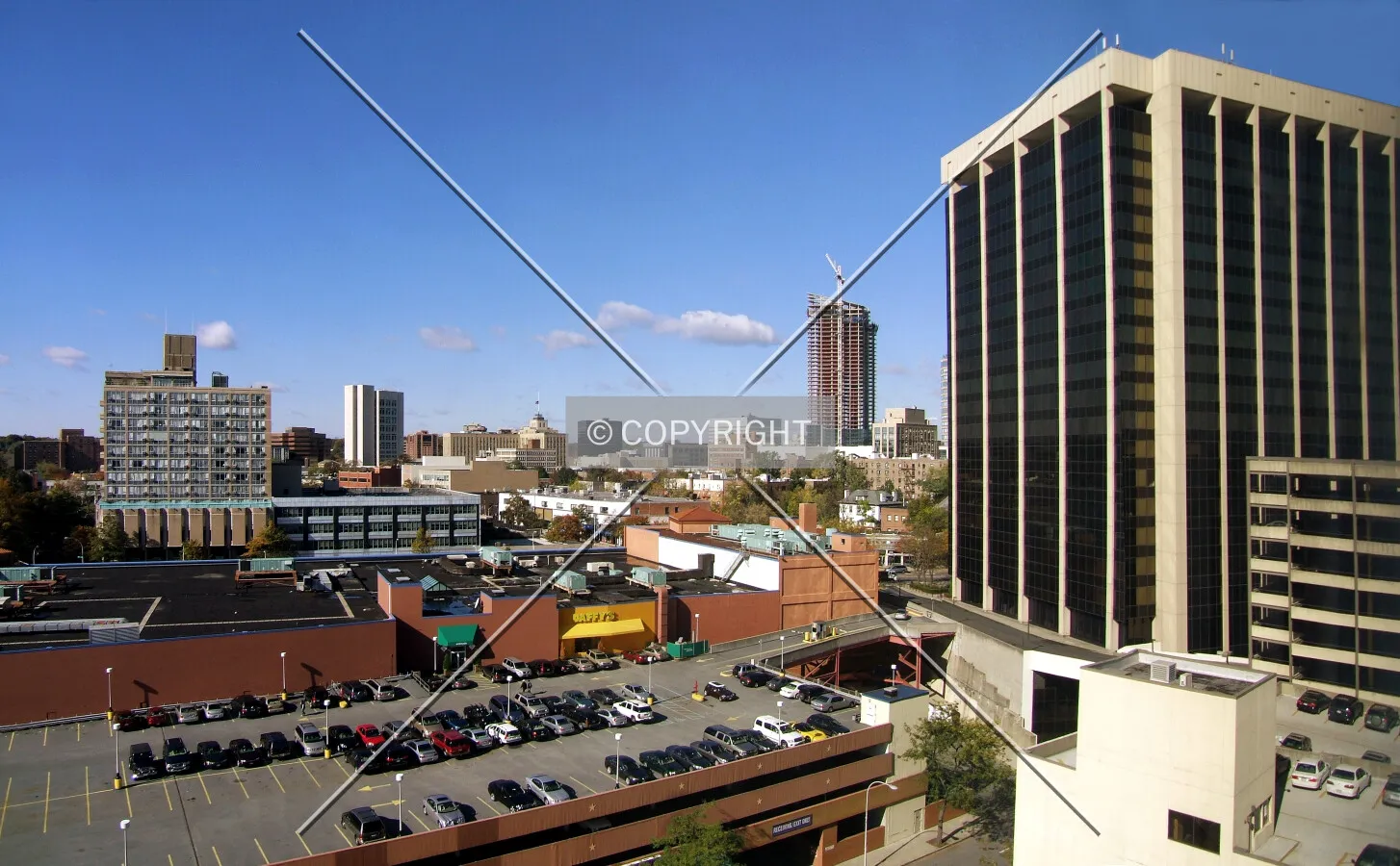 Downtown from the southeast