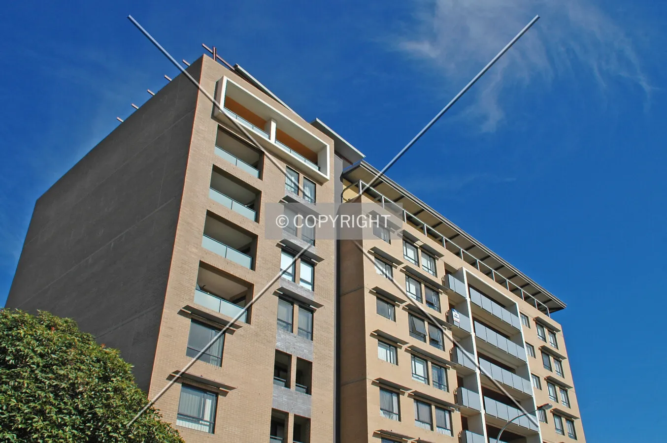 Looking up the north side