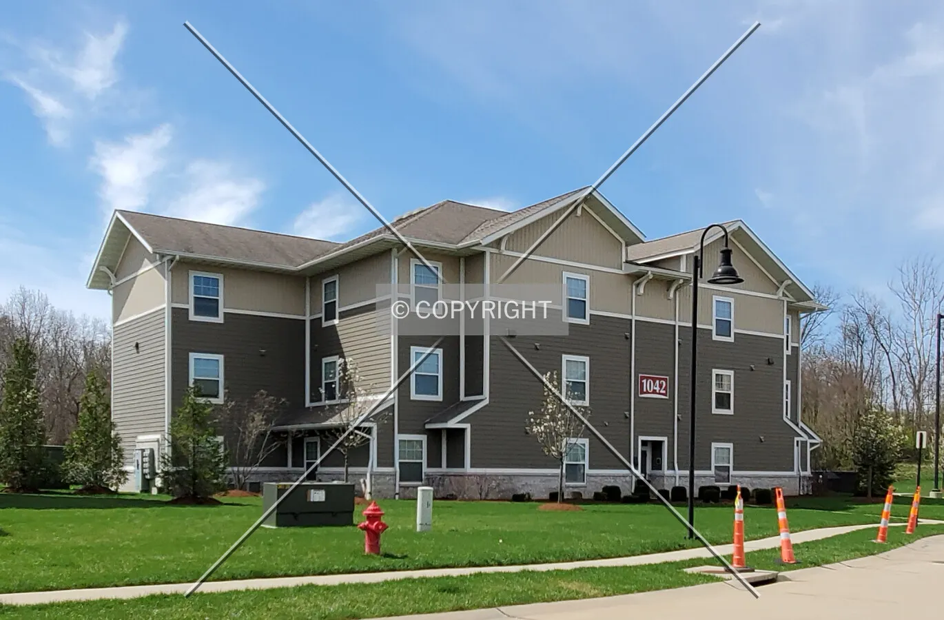 Northeast view; March 30, 2020