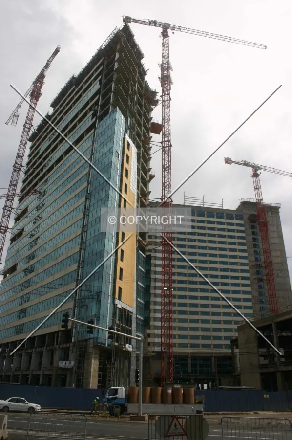 Tower C left with the Hyatt on the right