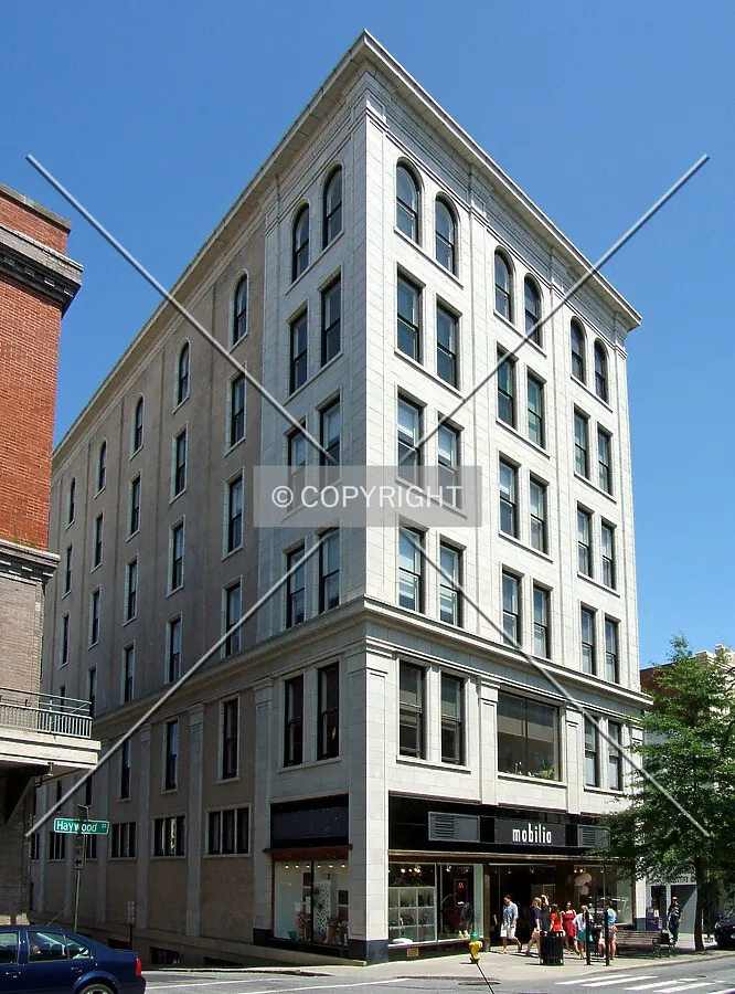 View from the northwest on Haywood Street