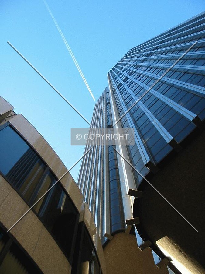 Looking up as a plane flies overhead